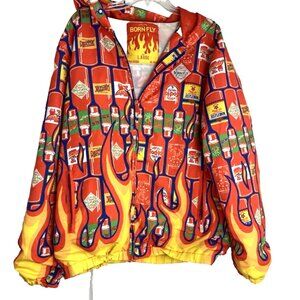 Born Fly Track Jacket Windbreaker We Got The Sauce Long Sleeve Hoodie L